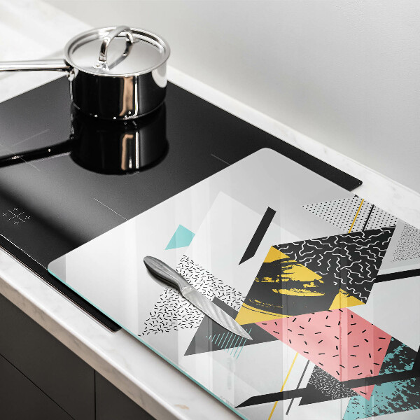 Chopping board glass Abstraction of the triangle