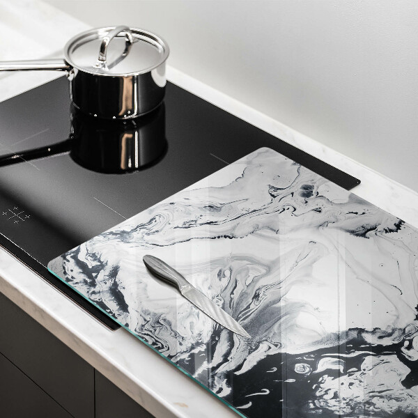 Chopping board glass Ink abstraction