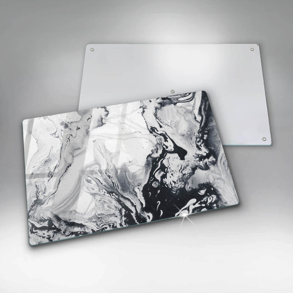 Chopping board glass Ink abstraction