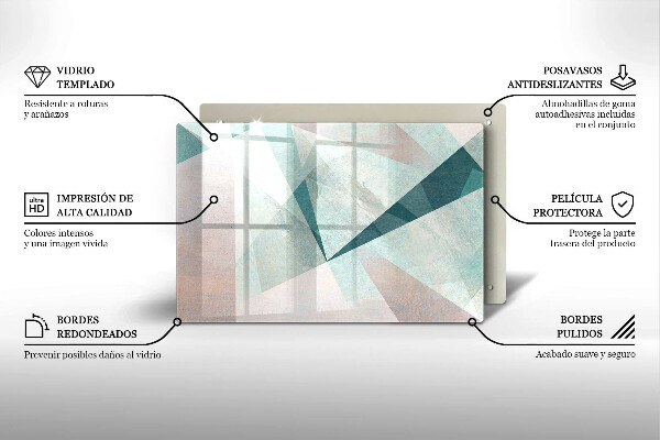 Glass cutting board Sharp abstraction