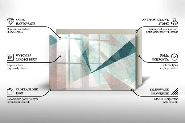 Glass cutting board Sharp abstraction