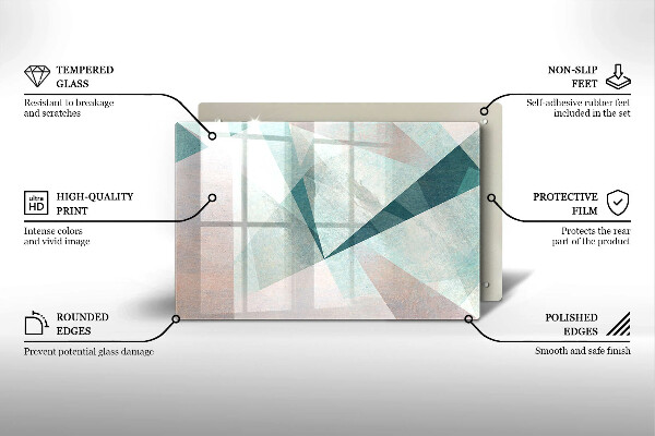 Glass cutting board Sharp abstraction