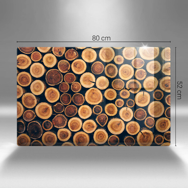 Glass cutting board Wooden stumps of trees