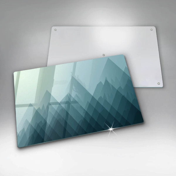 Chopping board glass Abstract mountains