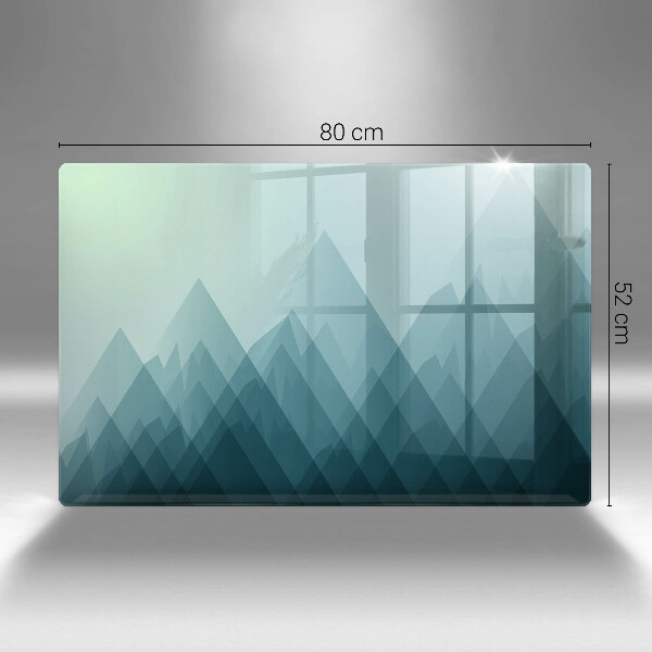 Chopping board glass Abstract mountains