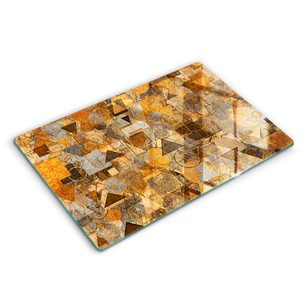 Chopping board glass Geometric figure pattern