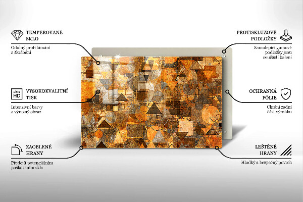 Chopping board glass Geometric figure pattern