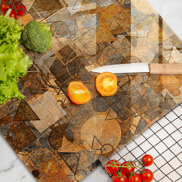 Chopping board glass Geometric figure pattern