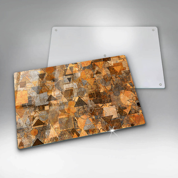 Chopping board glass Geometric figure pattern