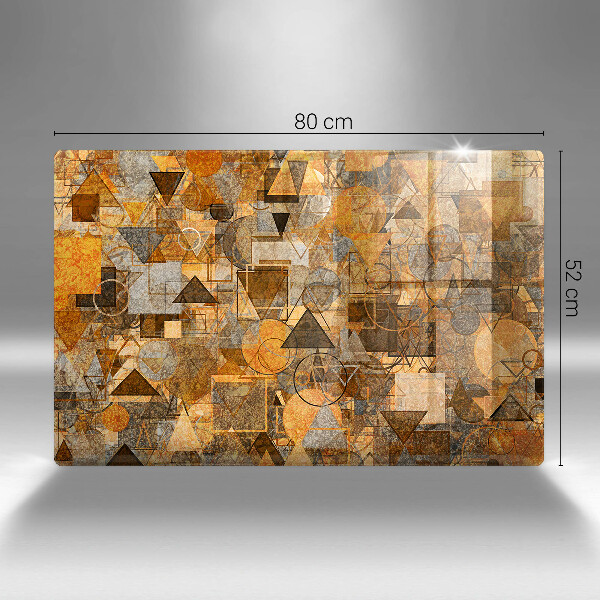 Chopping board glass Geometric figure pattern