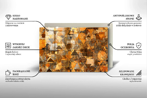 Chopping board glass Geometric figure pattern