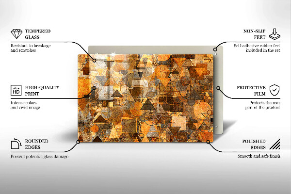 Chopping board glass Geometric figure pattern