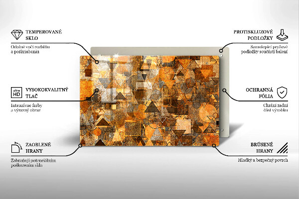 Chopping board glass Geometric figure pattern