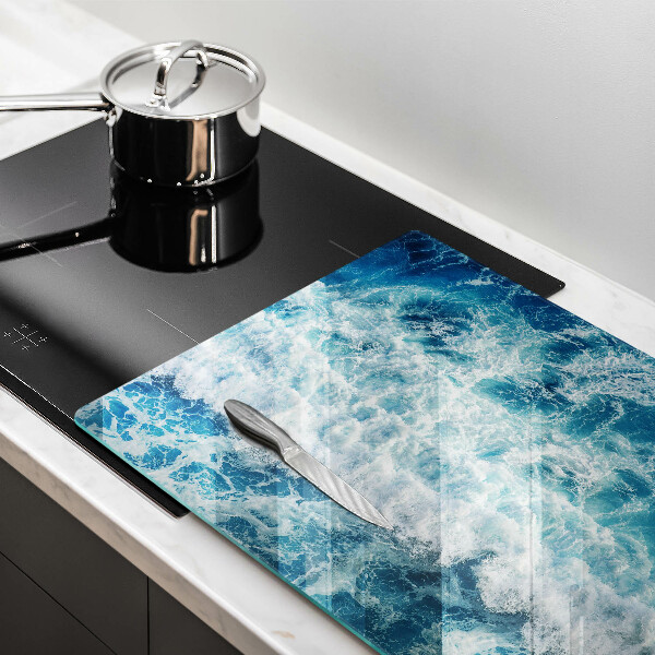 Chopping board glass Water sea waves