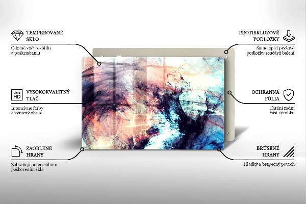 Chopping board glass Painted abstraction