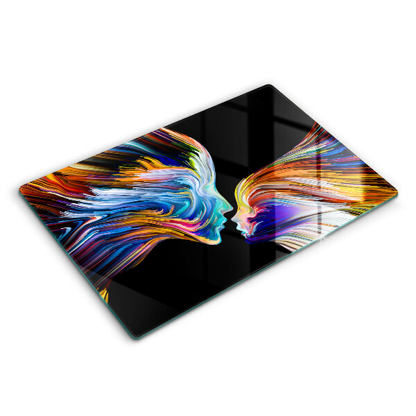 Glass kitchen board Abstraction kiss