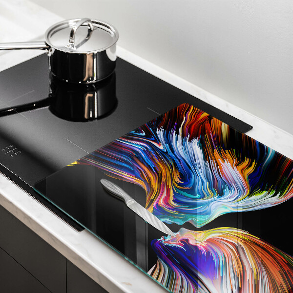 Glass kitchen board Abstraction kiss