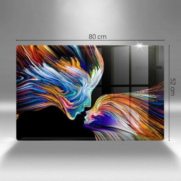 Glass kitchen board Abstraction kiss