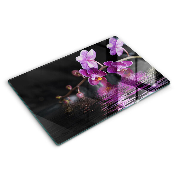 Chopping board glass Orchid Water Zen