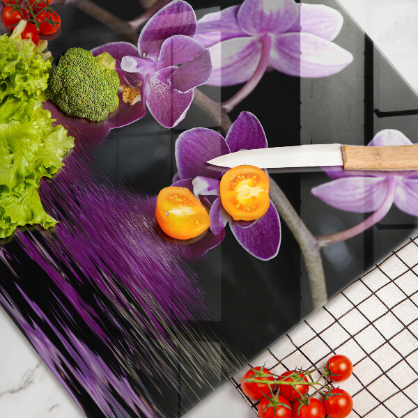 Chopping board glass Orchid Water Zen