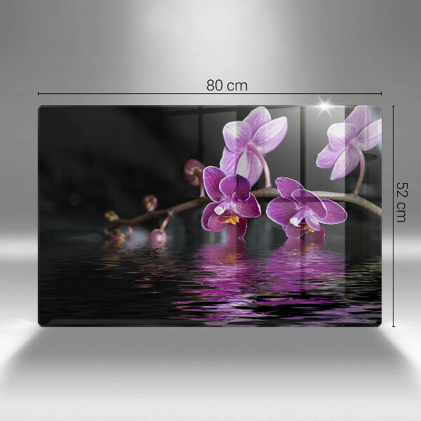 Chopping board glass Orchid Water Zen