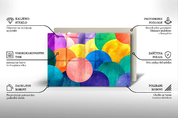 Chopping board Colorful wheels