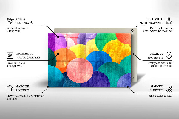 Chopping board Colorful wheels