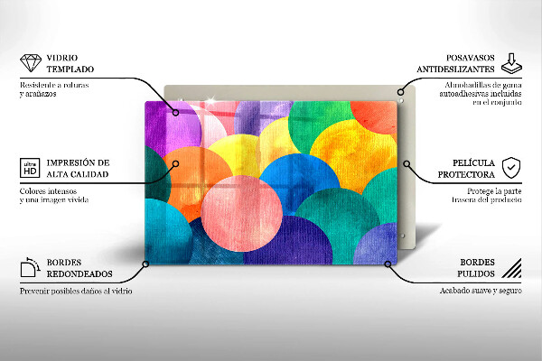 Chopping board Colorful wheels