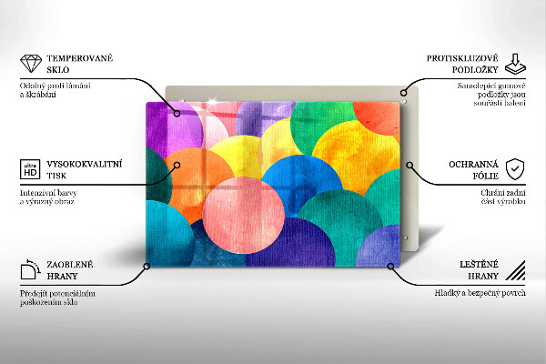 Chopping board Colorful wheels