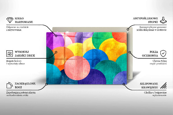 Chopping board Colorful wheels