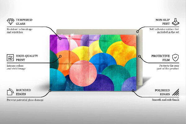 Chopping board Colorful wheels