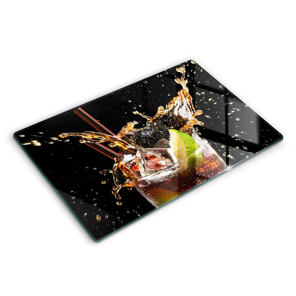 Chopping board glass Ice drink