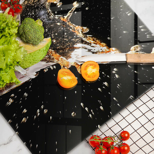 Chopping board glass Ice drink