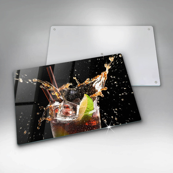Chopping board glass Ice drink