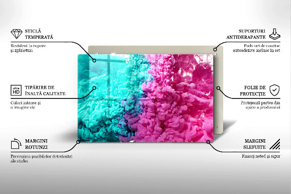 Chopping board Turkos-pink smoke