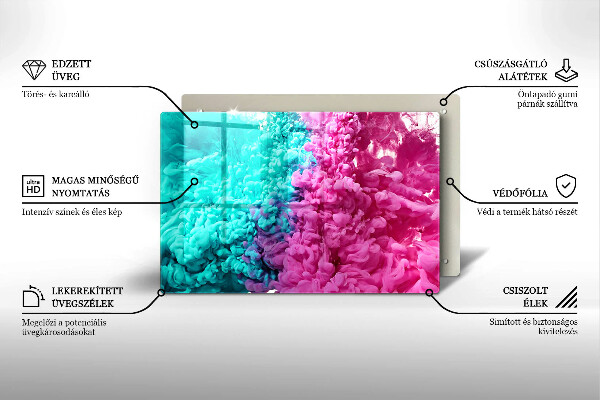 Chopping board Turkos-pink smoke