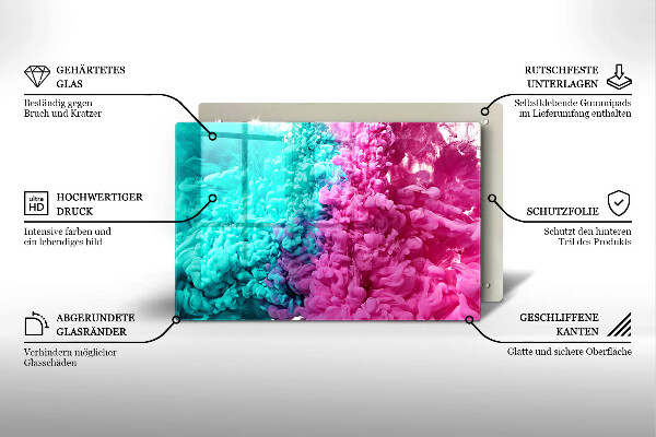 Chopping board Turkos-pink smoke