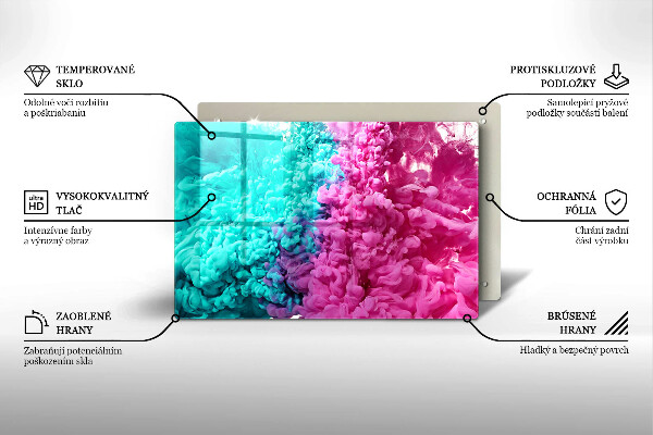 Chopping board Turkos-pink smoke