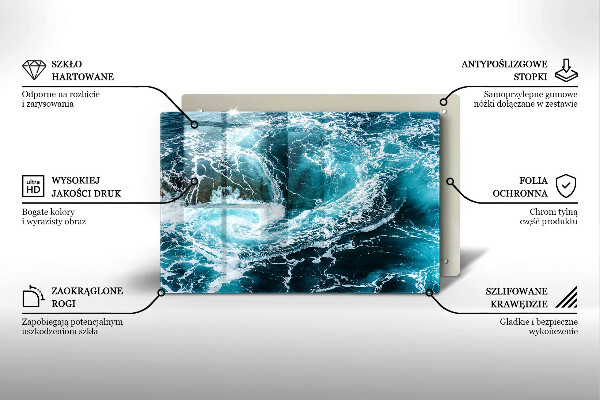 Chopping board Foamed water waves