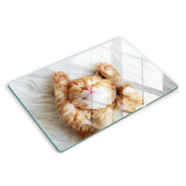 Chopping board glass Little sweet kitty