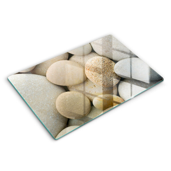 Chopping board glass Oval stone pattern