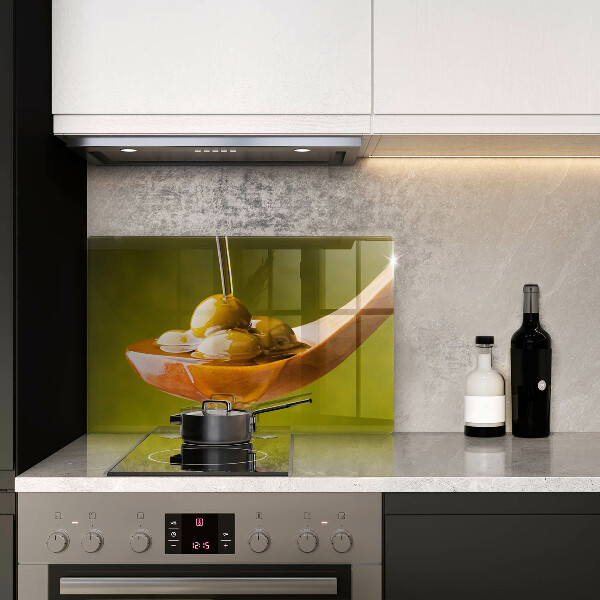 Chopping board glass Oliwa and olives