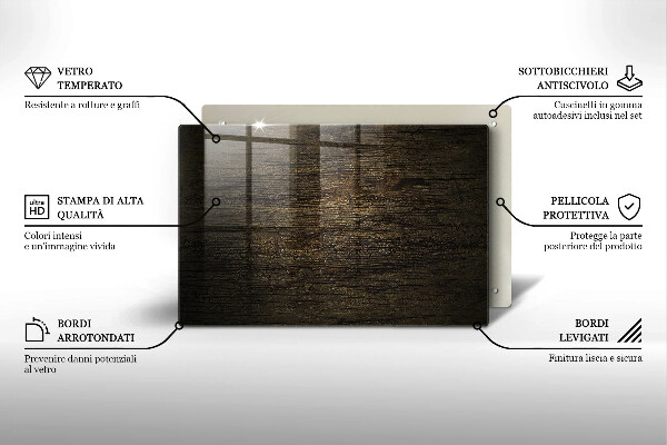 Chopping board glass Wood texture