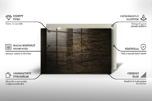 Chopping board glass Wood texture