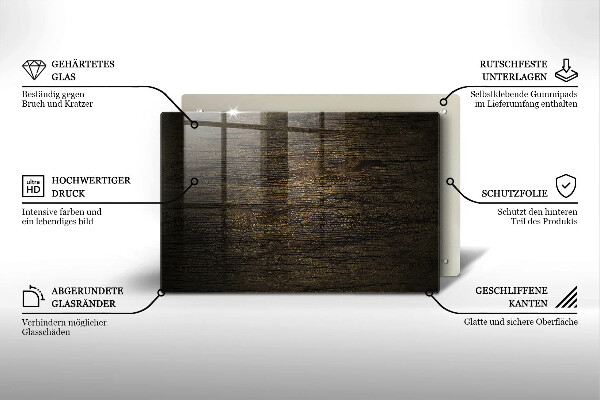 Chopping board glass Wood texture