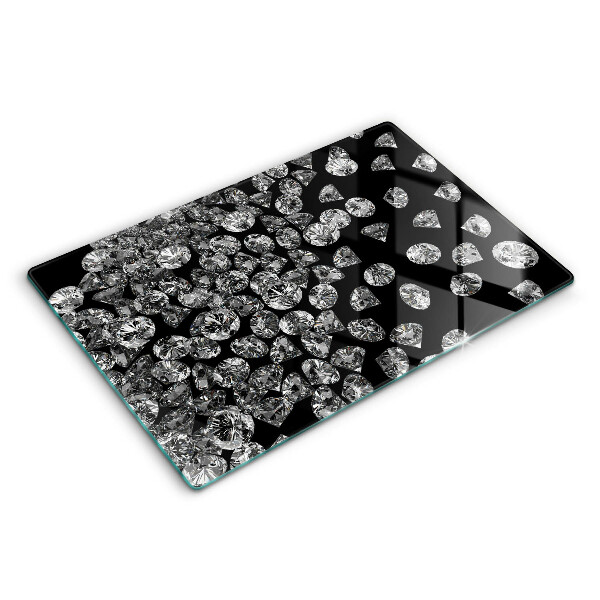 Chopping board glass Diamonds