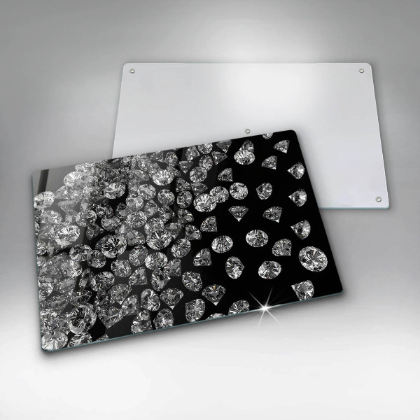 Chopping board glass Diamonds