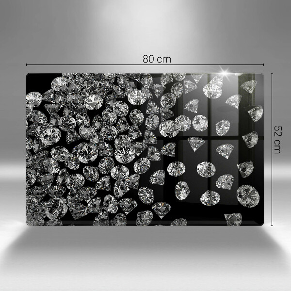 Chopping board glass Diamonds