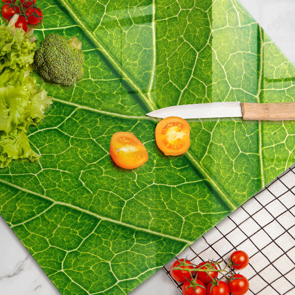 Chopping board glass Leaf lines nature
