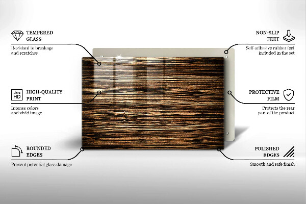 Chopping board glass Wood texture